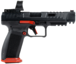 Canik SFx Rival Optic Package 9mm 5" Barrel, Ported/Serrated Slide, Black w/Red Accents, MeCanik M03 Red Dot, 18 Rd