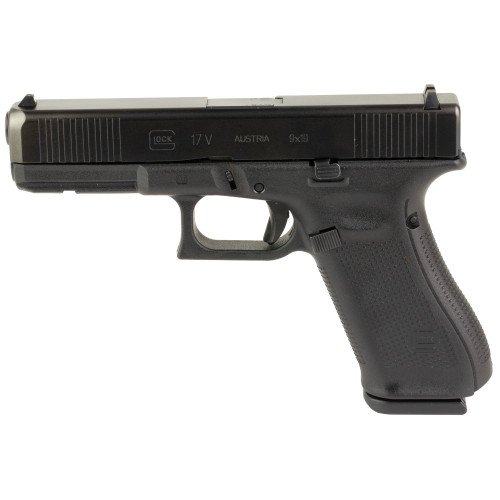 GLOCK 17V 9mm, 4.49" Marksman Barrel, nDLC, Ambi Slide Stop, Flared Well, No Grooves, Serrations, 3x10rd Mags