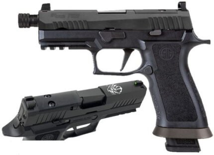 P320 XCARRY NSF 9mm, 4.6" Threaded Barrel, Nitron Finish, Slide Engraved, 21rd