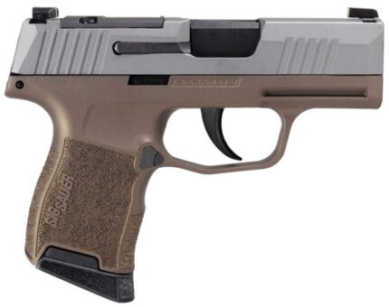 Shark Coast Tactical Sig Northman P365 9mm, 3.1" Barrel, Brown Frame, Gray Slide, 10rd