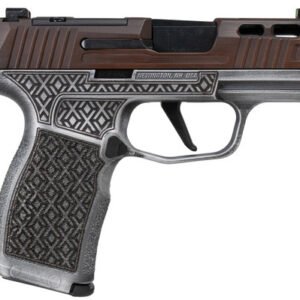 Shark Coast Tactical Sig P365X Debacle 9mm, 3.1" Barrel, Battleworn Gray Frame, Bronze Slide, 12rd