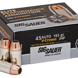 Sig Ammo 45 ACP 185gr, JHP, V-crown, 50rd Box