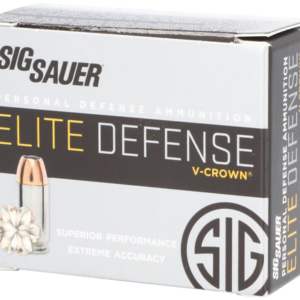 Sig Ammo Elite V-Crown .380 ACP, 90gr, JHP, 20rd Box