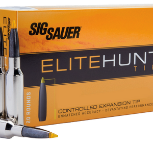 Sig Elite Hunter Tipped 6mm Creedmoor 100gr, Controlled Expansion Tip, 20rd Box