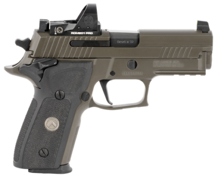 Sig P229, Legion SAO RXP, SAO, Compact, 9mm, 3.9" Barrel, Alloy, Legion Gray, G10 Grips, XRAY3 Day/Night Sights, Manual Safety, 15rd, Romeo1 Pro Reflex Optic, 3 Magazines