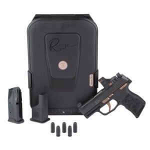 Sig P365 ROSE 380 ACP, 3.1" Barrel, Nitron Finish, Black, Rose Gold Accents, ROMEO-RS Sight, X-RAY3 Suppressor Height, 2x10rd Mags