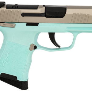 Sig P365, Sub-Compact, 380 ACP, 3.1" Barrel, Turquoise, Optics Ready Slide, SIGLITE Day/Night Sights,10 Rd