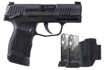 Sig P365 TacPac 9mm, 3.1" Barrel, Black, Kydex Holster, 12rd