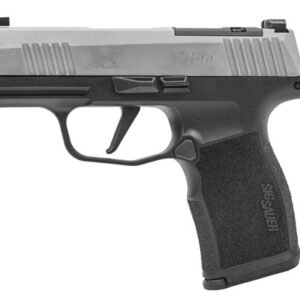 Sig P365X 9mm 12rd,3.10" Steel Barrel, Stainless Steel Optic Ready/Serrated Slide, Black Stainless Steel Frame Accessory Rail, Polymer Grip