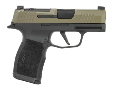 Sig P365X Micro 9mm,3.1" Barrel, Stainless, Optic Ready, Serrated, Accessory Rail, RMSc Footprint, 12rd