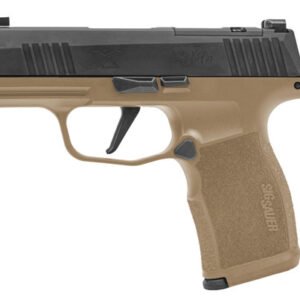 Sig P365X Micro-Compact Frame 9mm 12rd 3.10" Steel Barrel, Optic Ready Serrated Slide, Coyote Tan Stainless Steel Frame