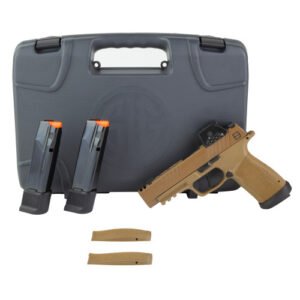 Sig P365XF DH3 Optic Package 9mm, 3.7" Barrel, Cerakote Finish, Coyote, X-RAY3 Sights, Romeo-X SIG-LOC Compact Red Dot, 2x21rd and 1x17rd Mags