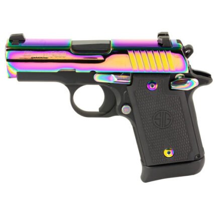 Sig P938 9mm, 3" Barrel, Night Sights, Rainbow PVD Slide, 7rd