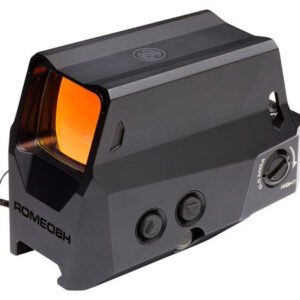 Sig Romeo 8 Red Dot Sight, Ballistic Circle Dot, 1X38mm, 68MOA & 2MOA, .5 MOA Adjustment, With Solid Lens Covers and 1/2 Hex Bolt Mount, No Shroud, Black