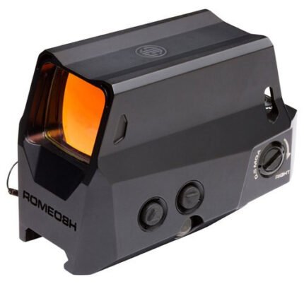 Sig Romeo 8 Red Dot Sight, Ballistic Circle Dot, 1X38mm, 68MOA & 2MOA, .5 MOA Adjustment, With Solid Lens Covers and 1/2 Hex Bolt Mount, No Shroud, Black