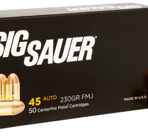 Sig Sauer 45 ACP, 230gr, Elite Ball, Full Metal Jacket, 50rd Box