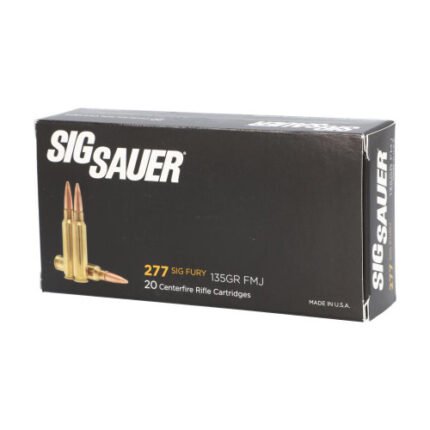 Sig Sauer Ammo 277 Sig Fury, 135gr, Elite Ball FMJ, 20Bx/10Cs