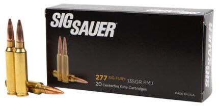 Sig Sauer Ammo 277 Sig Fury, 135gr, Elite Ball FMJ, 20rd Box