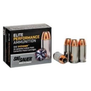 Sig Sauer Ammo 9mm, 147gr, Elite V-Crown, 20rd Box