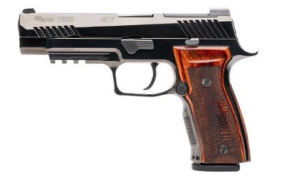 Sig Sauer P320 M17 Ceremonial 9mm, 4.7" Barrel, Black, Optic Ready, Walnut Grip, 21rd