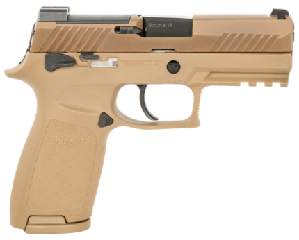 Sig Sauer P320 M18 9mm, 3.9" Barrel, Coyote Tan, Optics Ready, 10rd
