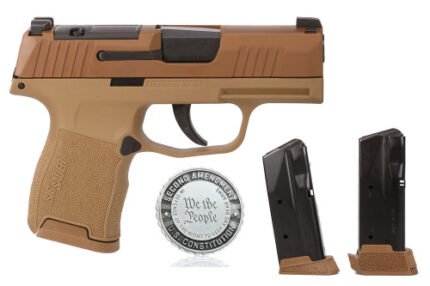Sig Sauer P365 2A Lipsey's Exclusive 9mm, 3.1" Barrel, Coyote Tan, Polymer Frame, 12rd