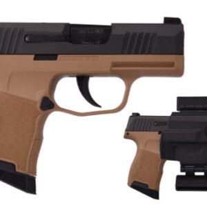 Sig Sauer P365 Value Pack 9mm, 3.1" Barrel, Flat Dark Earth Frame, Includes Black Holster, 12rd