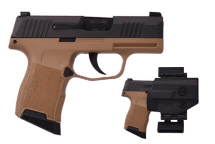 Sig Sauer P365 Value Pack 9mm, 3.1" Barrel, Flat Dark Earth Frame, Includes Black Holster, 12rd