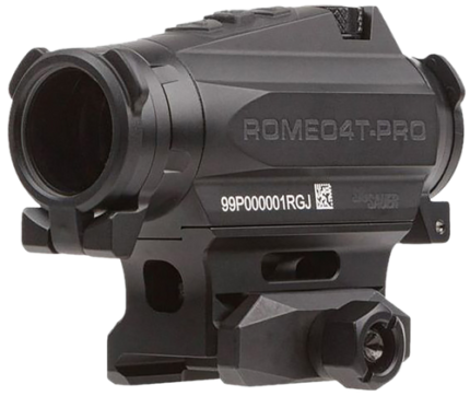 Sig Sauer Romeo 4T-Pro Sight, 1x20mm, Black, 2 MOA Red Quad Ballistic Circle Reticle
