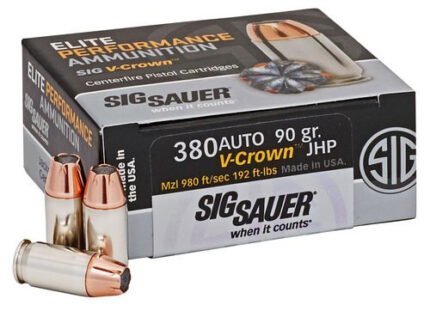Sig V-Crown 380ACP 90gr, JHP, 50rd Box