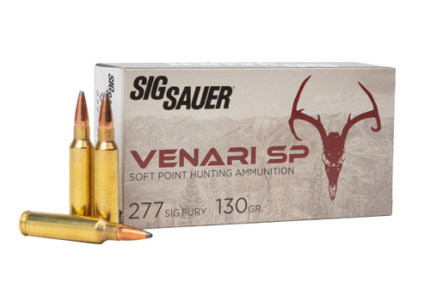 Sig Venari 277 Sig Fury 130gr, 2710 fps Soft Point 20 Bx