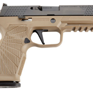 Wilson WCP320 Whistle Tip Sig P320 9mm, 4.7" Barrel, Black, Tan, Custom Gun Armor, Fiber Optic Front Sight, 2x17rd Mags