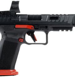 Canik SFx Rival Optic Package 9mm 5" Barrel, Ported/Serrated Slide, Black w/Red Accents, MeCanik M03 Red Dot, 18 Rd