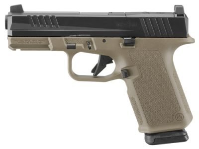 Ruger RXM 9mm, 4" Barrel, Nitride Black Slide, Magpul EHG Flat Dark Earth Frame, Optics Ready, Front Night Sight, 15rd, 2 Magpul PMAG GL19 mags