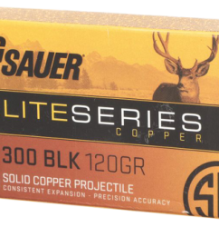 Sig Ammo 300 Blackout120Gr, Elite Hunting, Solid Copper, 20rd Box