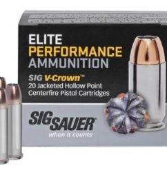 Sig Ammo 38Spl +P 125Gr, Elite V-Crown, JHP, 20rd Box