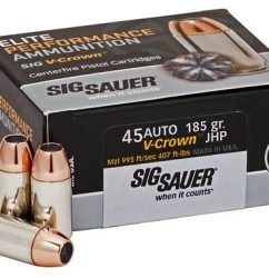 Sig Ammo 45 ACP 185gr, JHP, V-crown, 50rd Box