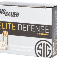Sig Ammo Elite V-Crown .380 ACP, 90gr, JHP, 20rd Box