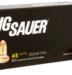 Sig Sauer 45 ACP, 230gr, Elite Ball, Full Metal Jacket, 50rd Box
