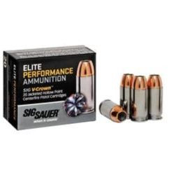 Sig Sauer Ammo 9mm, 147gr, Elite V-Crown, 20rd Box