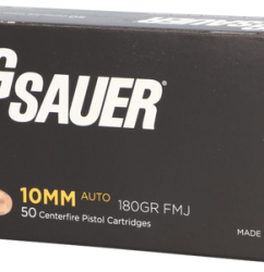 Sig Sauer Elite Ball 10mm Auto 180gr Full Metal Jacket 50 Per Box