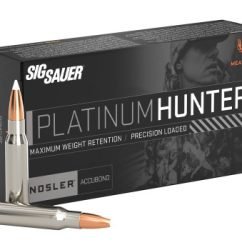 Sig Sauer Platinum Hunter 300 Winchester Magnum, 180gr, Elite Accubond Hunting, 20rd Box