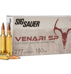 Sig Venari 277 Sig Fury 130gr, 2710 fps Soft Point 20 Bx